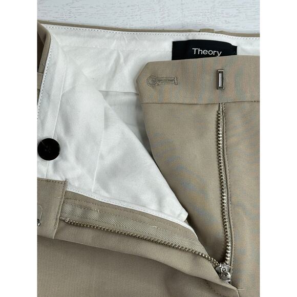 Theory NWT Tailored Trouser Pants Beige Stone Double Stretch Office Workwear 8 - Picture 5 of 10